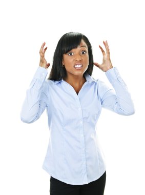 Frustrated young woman clipart