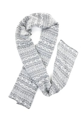 Gray winter scarf clipart