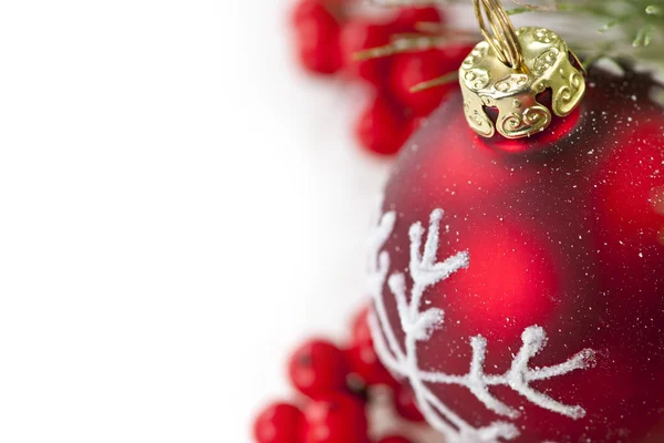 Rode christmas ornament rand — Stockfoto