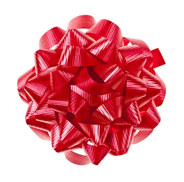 Červené vánoční dárek luk — Stock fotografie