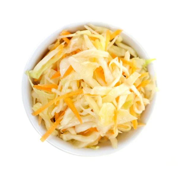 Bowl of coleslaw from above — Stock Photo, Image