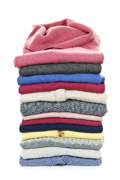 Pila de suéteres — Foto de Stock