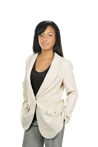 Selbstbewusste schwarze Geschäftsfrau — Stockfoto