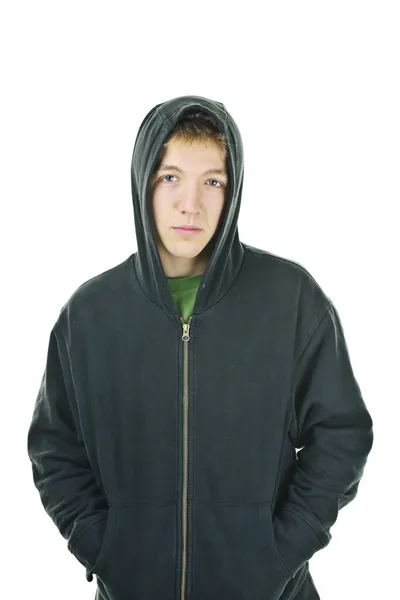 Jonge man in hoodie — Stockfoto