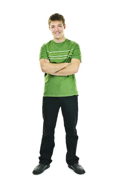 Happy young man with arms crossed — Stock Photo, Image