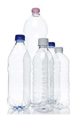 Empty plastic bottles clipart
