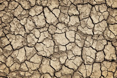 Dry cracked ground during drought clipart