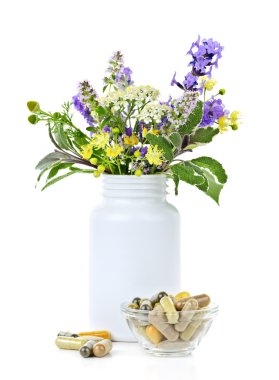 Herbal medicine and plants clipart