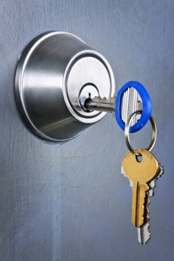 Keys in lock clipart
