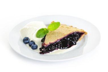 Blueberry pie slice clipart