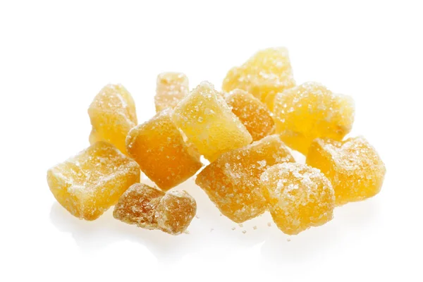 Candied ginger pieces — Stock Photo, Image