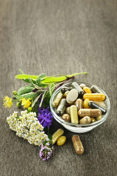 Medicina herbal y hierbas —  Fotos de Stock