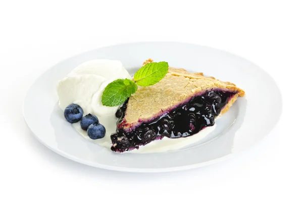 Blueberry pie slice — Stock Photo, Image