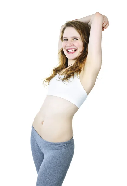 Happy fit young girl — Stock Photo, Image