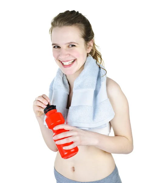 Chica en forma feliz haciendo ejercicio —  Fotos de Stock