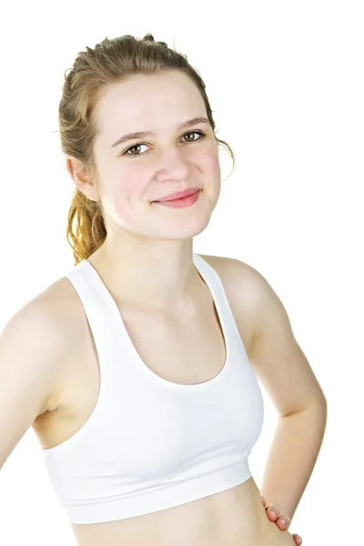 Gelukkig actieve fitness meisje — Stockfoto