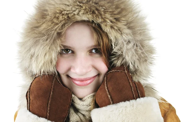 Glad vintern flicka — Stockfoto