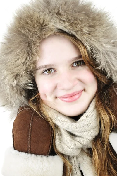 Happy zimní dívka — Stock fotografie