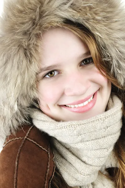 Chica de invierno feliz —  Fotos de Stock