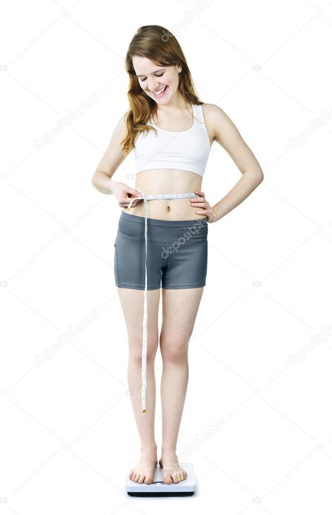 Young girl losing weight