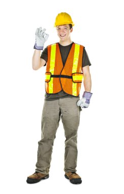 Happy construction worker clipart