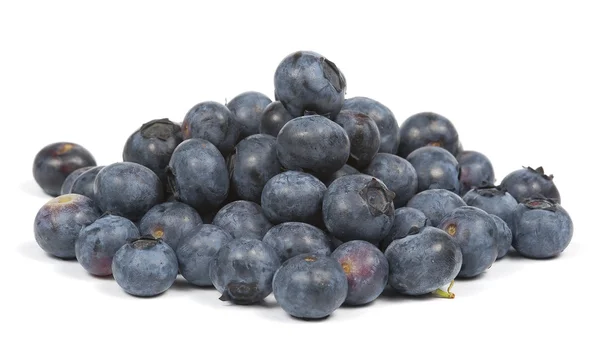 新鲜蓝莓，孤立在白色背景上 图库图片