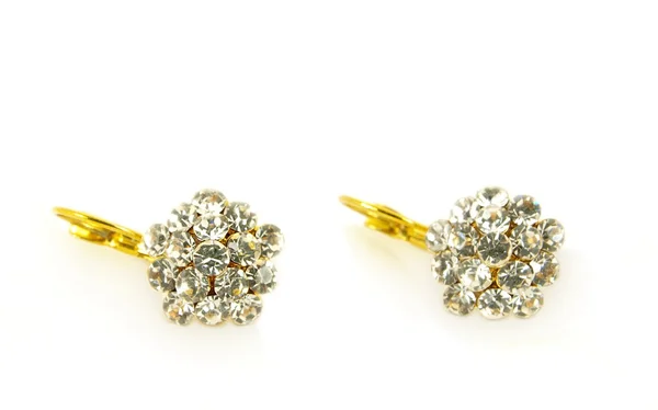 Diamond earrings — Stock Photo, Image