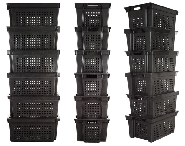 Plastic crates | Isolated — Stock Photo, Image