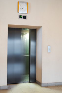 Elevator door blur movement clipart