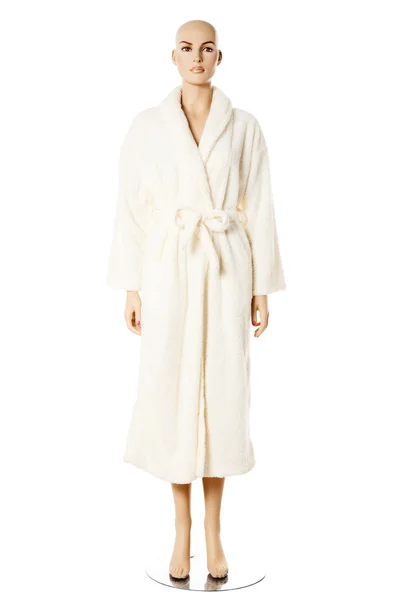 Vrouwelijke etalagepop in badjas | Geïsoleerd — Stockfoto