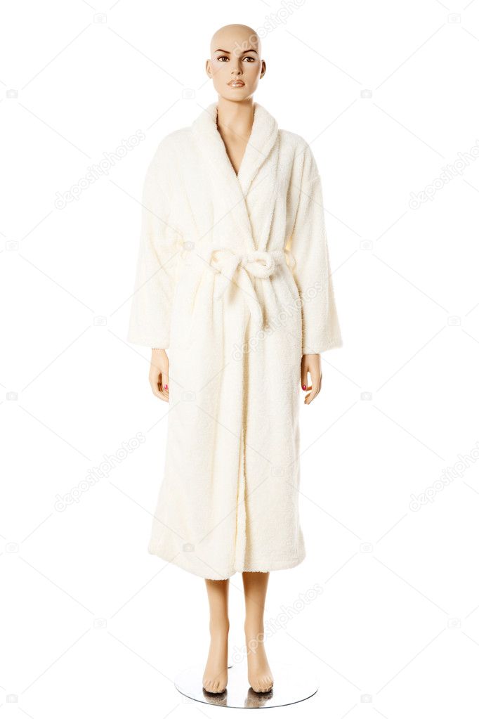 Female mannequin in bath robe | Isolated