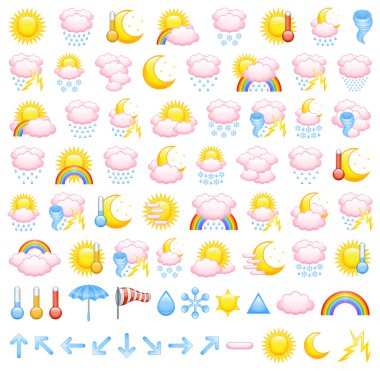 Weather icons clipart