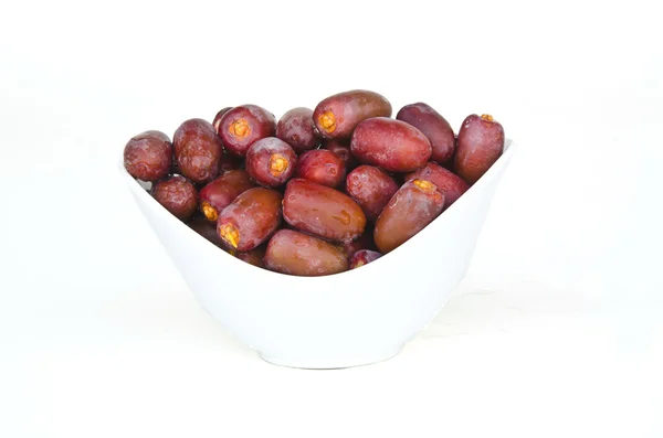 Тарелка свежих фруктов — стоковое фото
