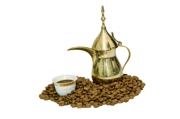 Arabische koffie met datum fruit — Stockfoto