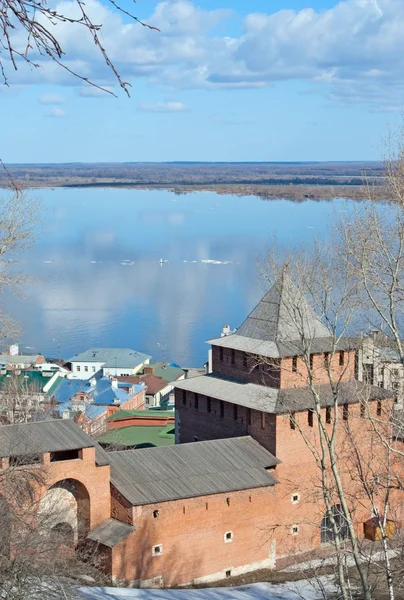 Vista del Kremlin de Nizhny Novgorod — Foto de Stock