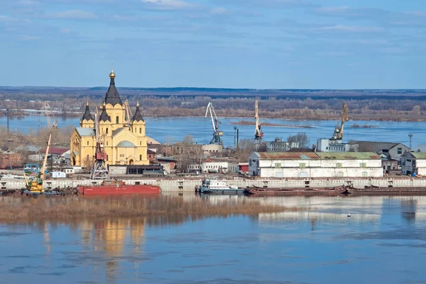 Oka și Volga conflux — Fotografie, imagine de stoc