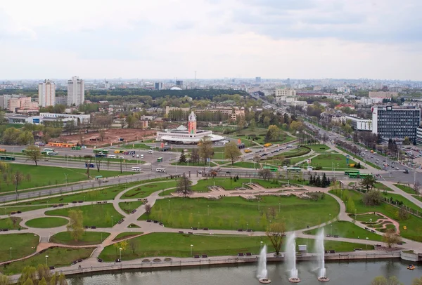 Вид на Минск с высоты птичьего полета — стоковое фото