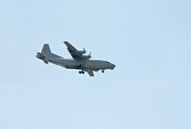 An-12 plane in flight clipart