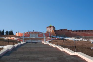 Chkalov stair in Nizhny Novgorod clipart