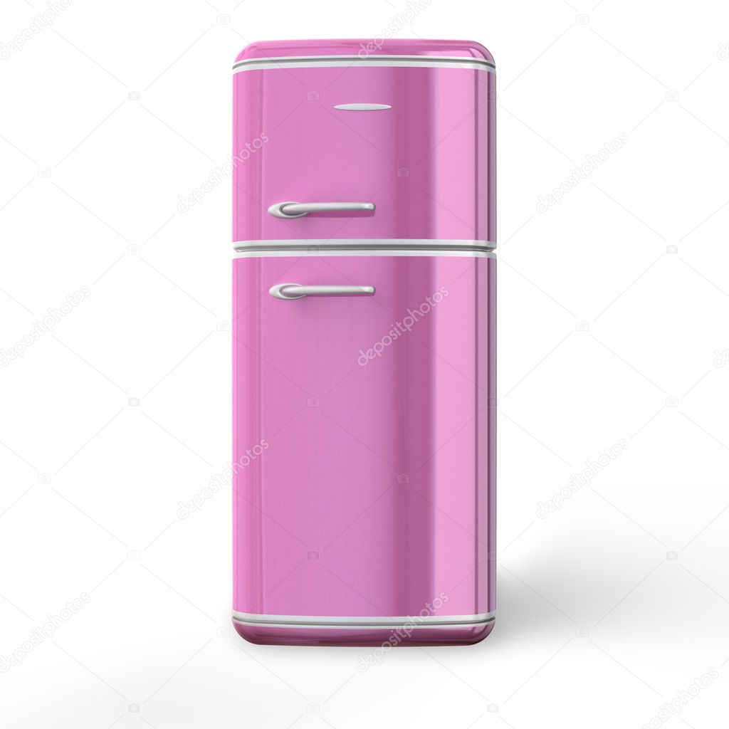 Pink a retro the fridge