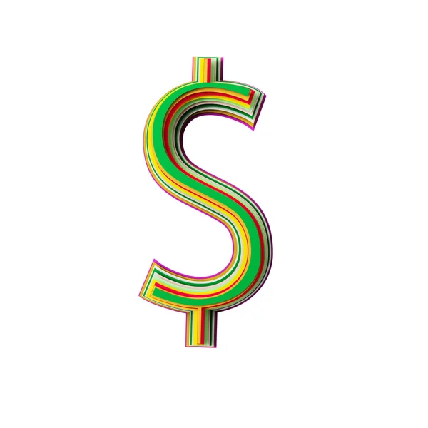Symbol aus farbigem Papier geschnitten — Stockfoto