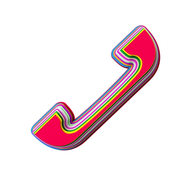 Ícone cortado a partir de papel colorido — Fotografia de Stock