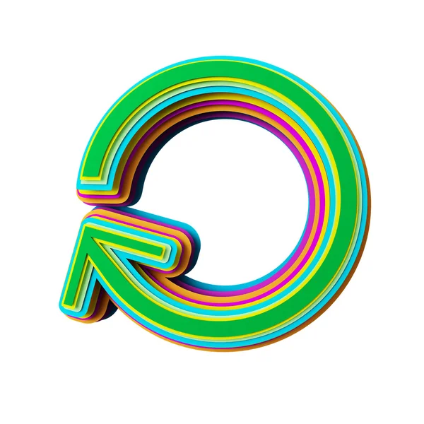 Ikona z barevného papíru — Stock fotografie