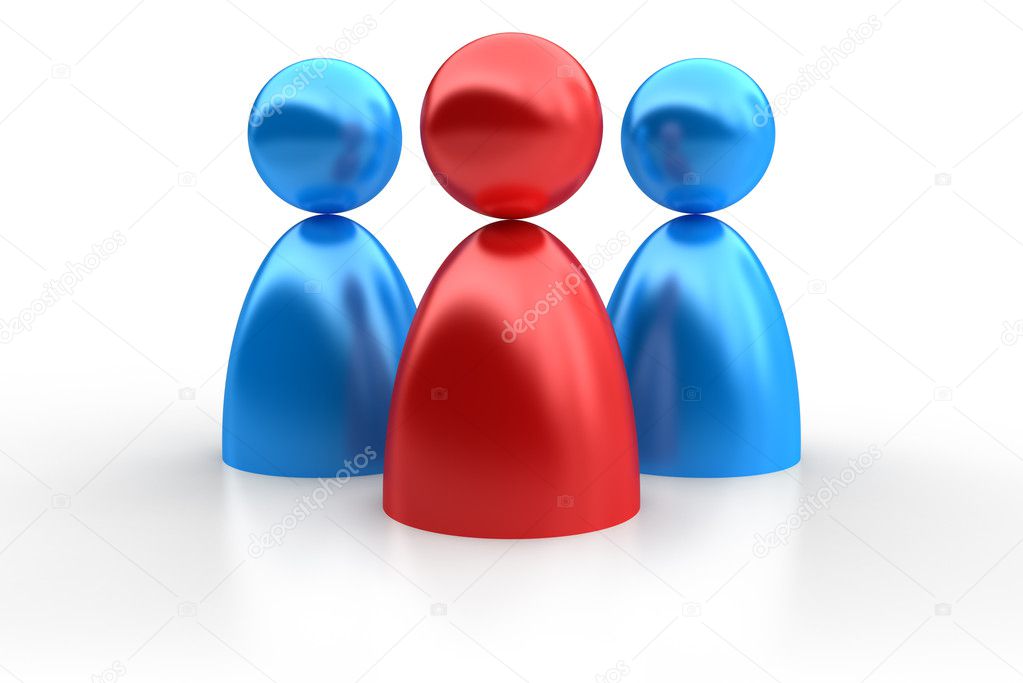 Group concept 3d icon style