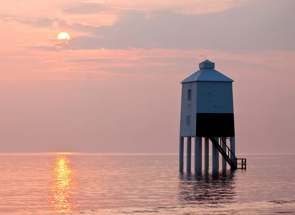 Burnham on Sea - Lighthouse during Sunset — Stock Photo, Image