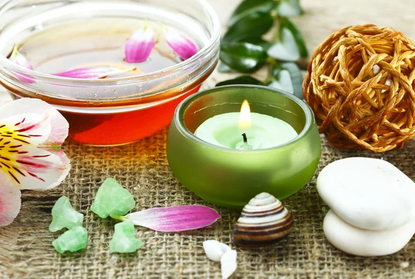 Acessórios de spa de massagem e beleza — Fotografia de Stock