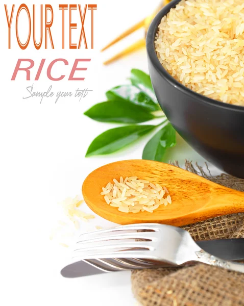 Çiğ beyaz pirinç — Stok fotoğraf