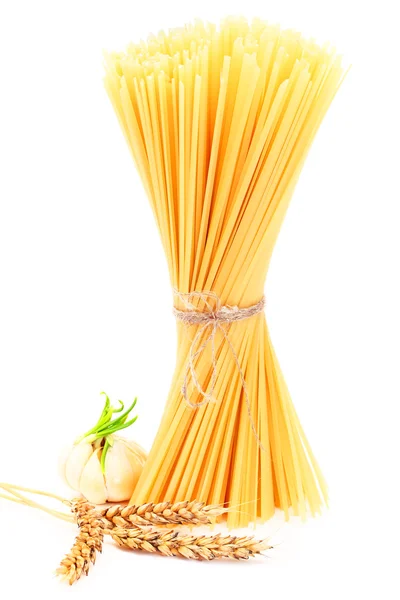 stock image Pasta on the table and ingredients from vegetables