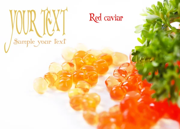 Kaviar av fisk - röda granulat — Stockfoto