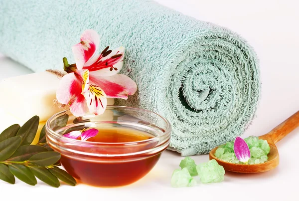 Spa tillbehör för massage- och skönhetsbehandlingar — Stockfoto